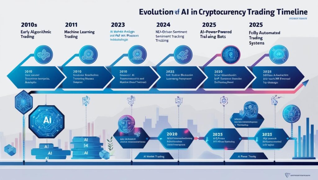 This image showing AI adoption in crypto trading over the years.