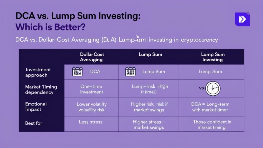 A table or visual representation comparing both DCA and Lump Sum Investing.
